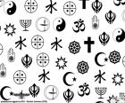Farklı dünya dinlerinin bazı sembolleri
